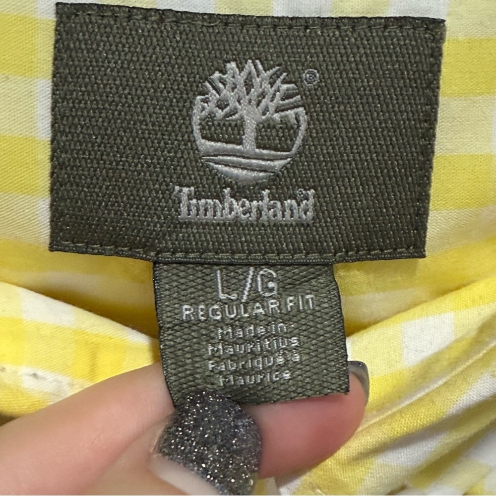 Timberland Gingham Button Down Shirt L Preppy Casual Smart Classic Ivy League - Picture 7 of 14